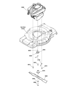 Engine Group (7502209) Diagram and Parts List for 7800743-BTXP22700HW 2011 Briggs and Stratton Lawn Mower